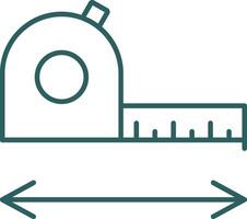 Measurement Line Gradient Icon vector