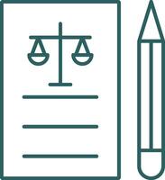 Legal Line Gradient Icon vector