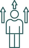 Motivation Line Gradient Icon vector