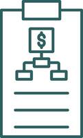 Planing Line Gradient Icon vector