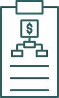 Planing Line Gradient Icon vector