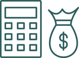 Accounting Line Gradient Icon vector