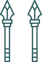 icono de gradiente de línea de lanza vector