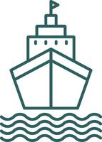 Ship Line Gradient Icon vector