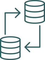 Data Transfer Line Gradient Icon vector