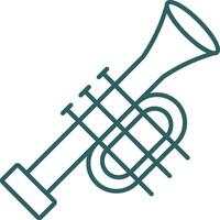 Trumpet Line Gradient Icon vector