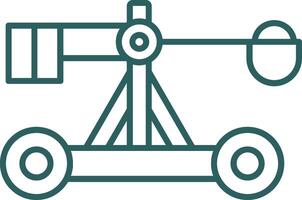 Catapult Line Gradient Icon vector