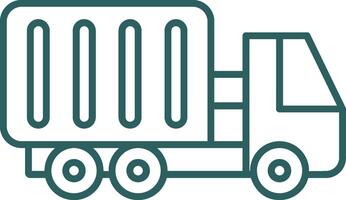 Container Line Gradient Icon vector