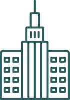 Skycraper Line Gradient Icon vector