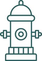 Fire Hydrant Line Gradient Icon vector