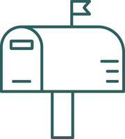 Mailbox Line Gradient Icon vector