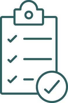 Complete Line Gradient Icon vector