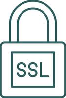SSL Line Gradient Icon vector