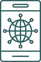 Internet Line Gradient Icon vector