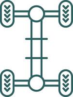 Chassis Line Gradient Icon vector