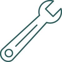 Wrench Line Gradient Icon vector