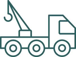 Tow Truck Line Gradient Icon vector
