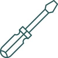 Screwdriver Line Gradient Icon vector