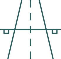 Highway Line Gradient Icon vector