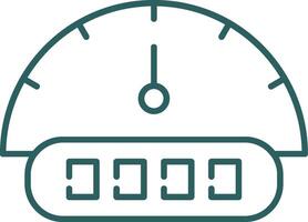 Tachometer Line Gradient Icon vector