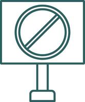 Forbidden Sign Line Gradient Icon vector