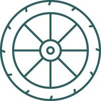 Wheel Line Gradient Icon vector