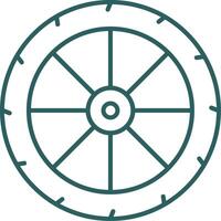 Wheel Line Gradient Icon vector