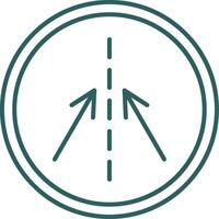 Keep In Line Line Gradient Icon vector