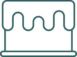 Cake Line Gradient Icon vector