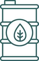 Eco Barrel Line Gradient Icon vector