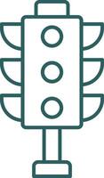 Traffic Lights Line Gradient Icon vector