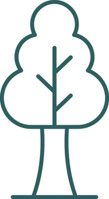 Tree Line Gradient Icon