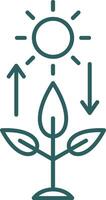 Photosynthesis Line Gradient Icon vector