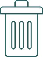 Trash Line Gradient Icon vector