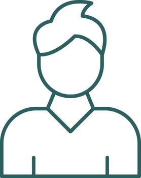 Man Line Gradient Icon vector