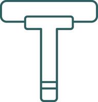 Squeegee Line Gradient Icon vector