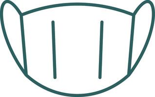 Medical Mask Line Gradient Icon vector