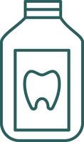 Mouthwash Line Gradient Icon vector