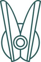 Clothespin Line Gradient Icon vector