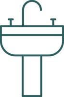Sink Line Gradient Icon vector