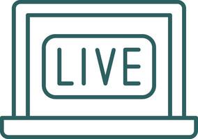 Live Line Gradient Icon vector