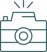 Photo Camera Line Gradient Icon vector