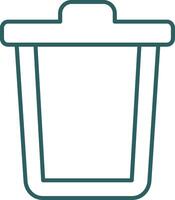 Trash Can Line Gradient Icon vector