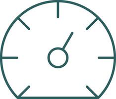 Speedometer Line Gradient Icon vector