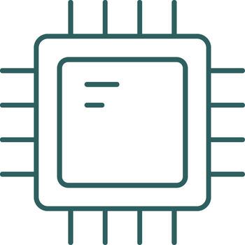 Cpu Line Gradient Icon vector