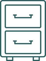 Filling Cabinet Line Gradient Icon vector