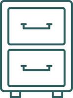 Filling Cabinet Line Gradient Icon vector