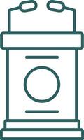 Lectern Line Gradient Icon vector