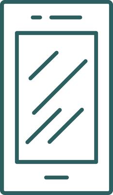 Mobile Phone Line Gradient Icon