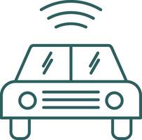 Autonomous Car Line Gradient Icon vector